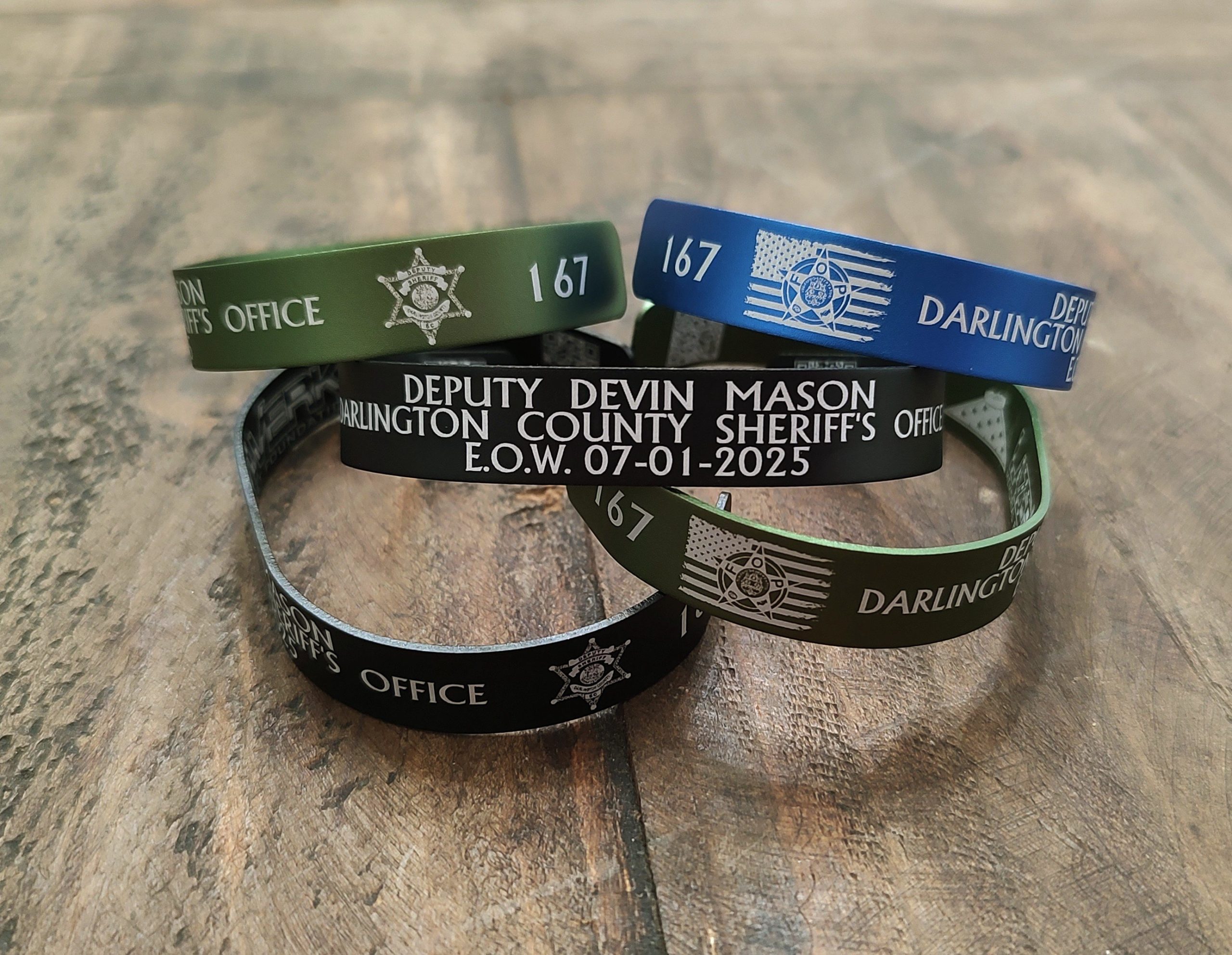 Deputy Devin Mason Memorial Bracelets - LazerWerk Memorial